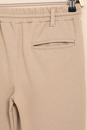 Cansın Mini Kahve Erkek Çocuk Duble Paça Beli Lastikli Basic Kumaş Pantolon 21423