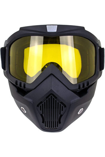 MTS Jet Helmet Mask Yellow