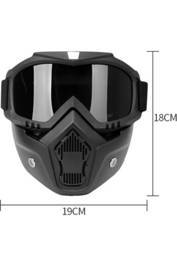 MTS Jet Helmet Mask Black