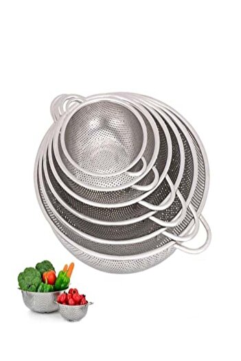 Generic Set of 6 Silver Sink Strainers, 25.5cm