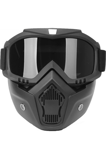 MTS Jet Helmet Mask Black