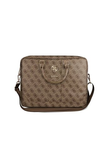 Guess Geanta mare pentru laptop fermoar 15", maro