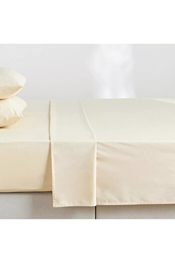 Home Centre Serenity Cotton Percale 200 Thread Count Super King Flat Sheet - 260x270 cm
