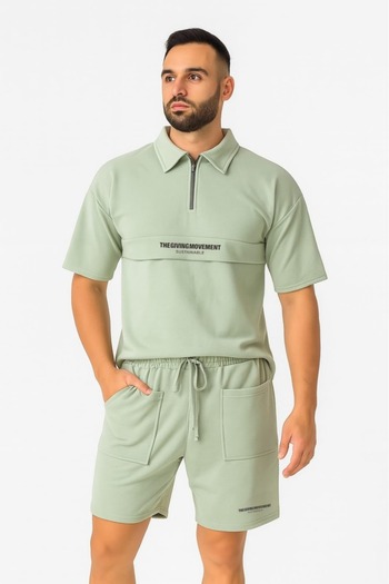 STITCH by MH Mens Zipper Polo set