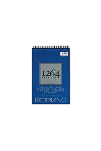 Fabriano Drawing pad 1264 Black Drawing, A4, 200gr, 40 sheets, spiral bound