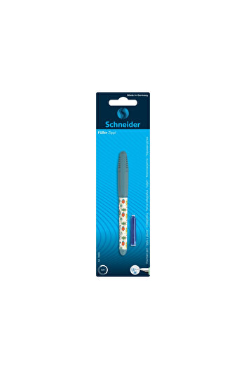 SCHNEIDER Pen and refill for beginners, with robot pattern, steel nib and ergonomic sleeve