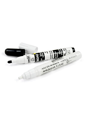 Meyco Set marker creta lichida alba si marker negru pentru whiteboard