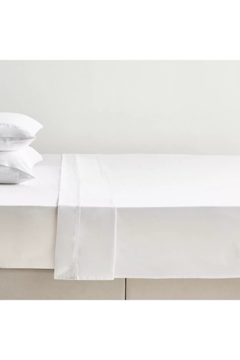 Home Centre Wave Egyptian Cotton Sateen 400 Thread Count Super King Flat Sheet - 260x270 cm