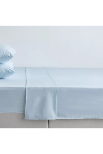 Home Centre Serenity Cotton Percale 200 Thread Count Super King Flat Sheet - 260x270 cm