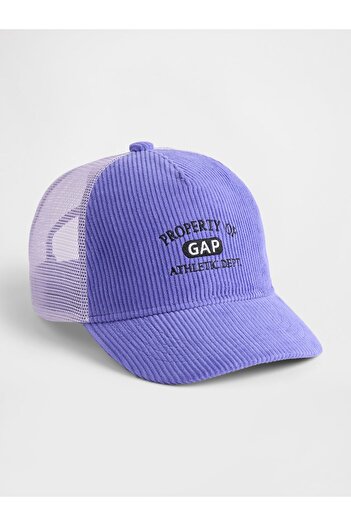 GAP Kız Çocuk Mavi Çocuk Kordon Şeritli Logo Beyzbol Şapkası