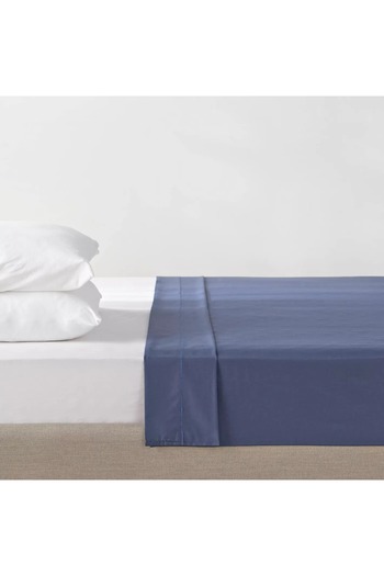 Home Centre Aspen Cotton Bamboo Sateen 300 Thread Count Super King Flat Sheet - 260x270 cm