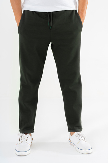 Souris Ανδρικό παντελόνι Jogger Khaki με διπλό πόδι, αθλητικό καθημερινό παντελόνι