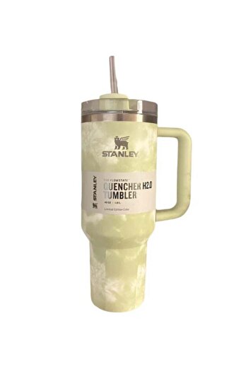 Stanley Tie Dye Green 40 oz Tumbler with Handle and Straw