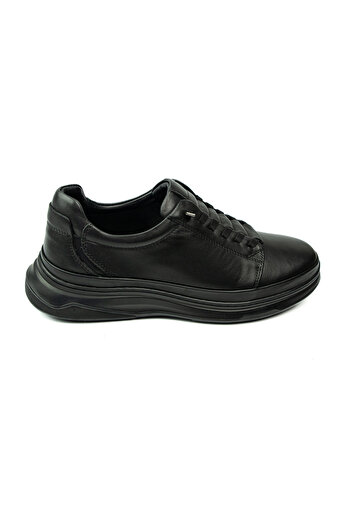 JAMES FRANCO 1654 Black Leather Men's Casual Shoes