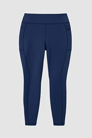 TOMMY LIFE Indigo Stretchy Standard Fit Performance Battal Plus Size Women's Leggings - 94652