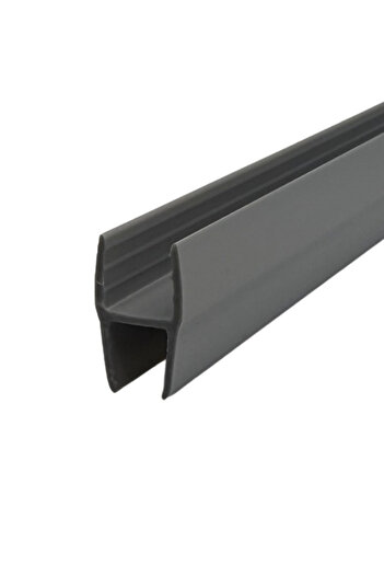 GLASSMAKRO 8x10 MM Büyük H Alüminyum Görünümlü 1. Kalite Plastik Cam Balkon Fitili 200 CM