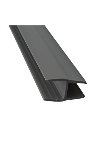 GLASSMAKRO 8x10 MM Büyük H Alüminyum Görünümlü 1. Kalite Plastik Cam Balkon Fitili 200 CM