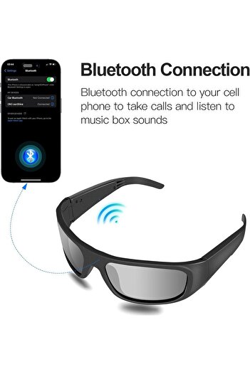 genernic OhO sunshine Smart Sunglasses Unisex, Polarized Glasses with Bluetooth Speaker, Athletic/Outdoor UV