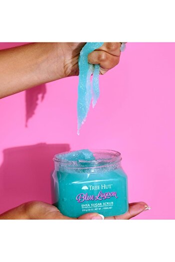 TreeHut Tree Hut Blue Lagoon Shea Sugar Scrub with Shea Butter, Red algae & Coconut Sea Minerals 510g