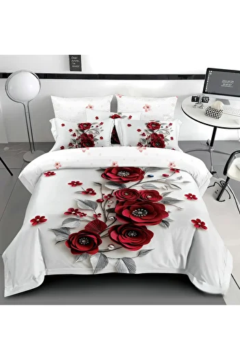 CHIRASO CHIRASO Bedding, Finet 5D Identical to the picture, ELASTIC Sheet 180x200+25cm, Duvet Cover, 2 Pillowcases