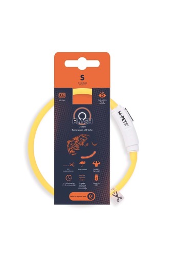 M-PETS Flash Led Neck Collar Orange (S)