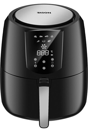 Edison GLA-718/BLACK Air Fryer, Digital, 5.2L, 7 Functions, 1800W - Black