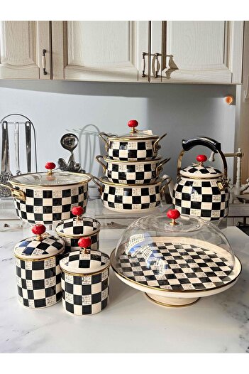 ROSSEV Dama Enamel Kitchen Set 19 Pieces