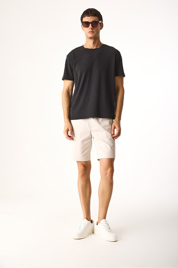 VENA Ken Crew Neck Regular Fit Soft Textured T-Shirt(Cupro)