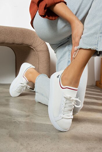 İmerShoes Daily Women's Sneaker Sports Shoes Knitwear Lace-Up Comfortable Flexible Breathable Walking 060