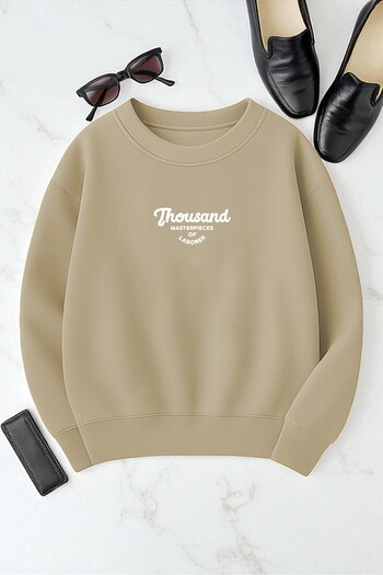 uyguntarz Unisex Thousand Printed Oversize Sweatshirt