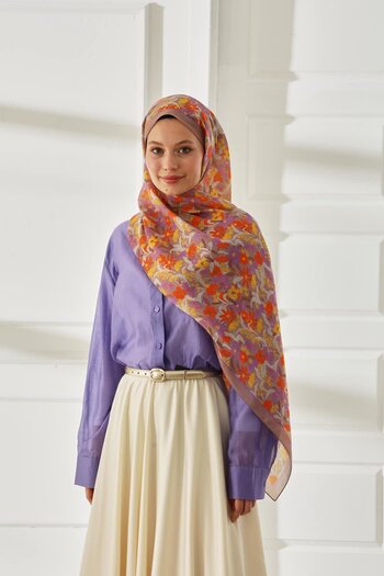 Silk Home Patterned Soft Shawl 70019-02