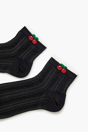 Forever 21 Kiraz Detaylı Çorap
