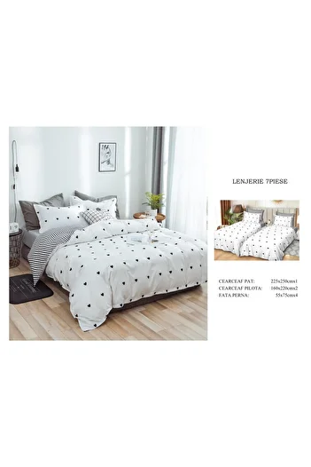 CHIRASO CHIRASO Bedding, 7 pieces, 2 x Duvet Covers 160x220, 1 Classic Bed Sheet 225x250, 4 Pillowcases