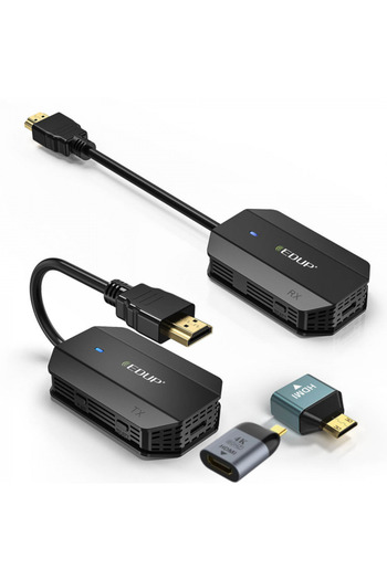 EDUP Kit TX/RX HDMI de oglindire a ecranului EDUP, 1080P 60Hz, Wireless 30 m, frecventa 5 GHz, Plug and P