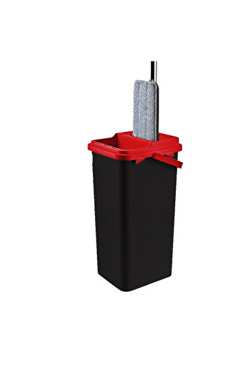 lisa Two-piece set, cleaning mop ZLN4643 Black, 8 l bucket with side drain and detachable cloth