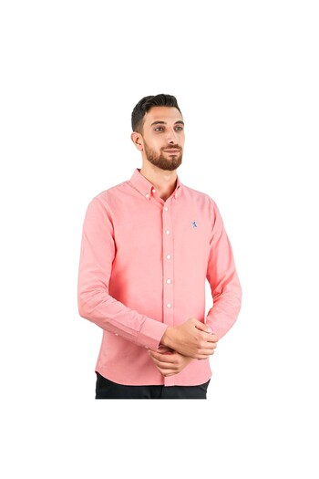 Giordano قميص أكسفورد للرجال بطبعة أسد