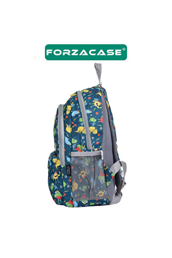 Forzacase 3-Compartment Strap Children's School Bag and Pen Holder Set Goal Design Backpack - Fc1110
