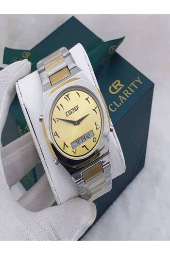 Generic Men's waterproof double time watch with luxury box