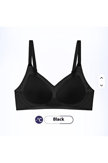pae Antibacterial Ultra Thin and Lightweight Ice Silk Breathable Anti-Sweat Zero Gram Tulle Detailed Bra