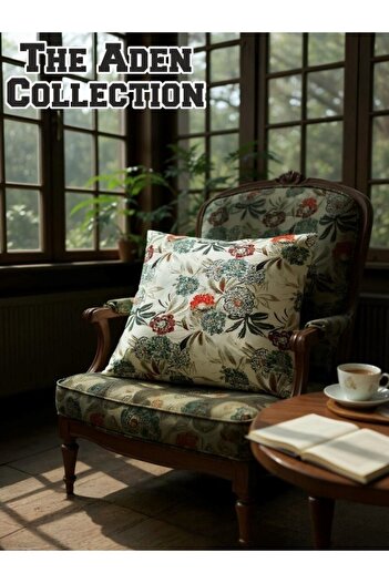 Hobibahçem Floral Printed Throw Pillow Cover