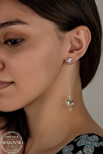 Swaroski Zirconia Crystal Stone Women's Studded Silver Earrings |   Indispensable for Modern Style