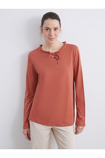 LC Waikiki Ruffled Tie Collar Blouse