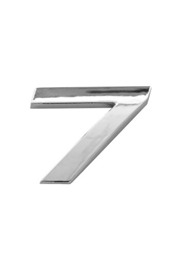Mega Drive Car Ornament 3D Number 7 26 MM Chrome