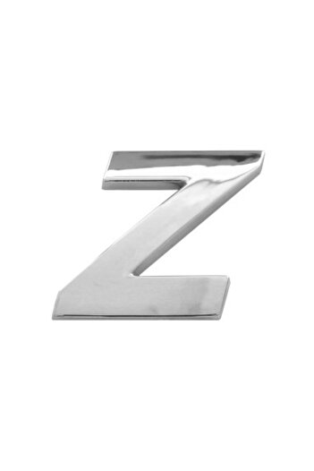Mega Drive Car Ornament 3D Letter Z 26 MM Chrome