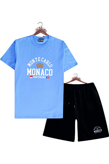 HOFFNUNG Unisex Men/Women Crew Neck Monte Carlo Monaco Printed Bottom Top Tracksuit Suit