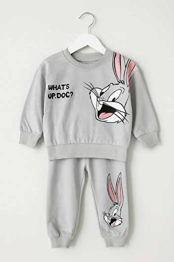 krm kerem bebe Seasonal Bunny Printed Double Children's Set