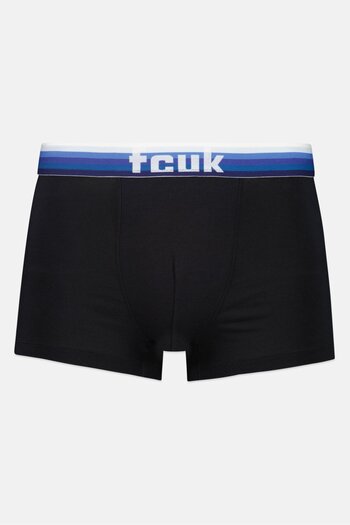 French Connection Men Brand logo Trunks, Black