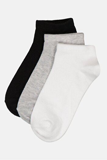 Joe Boxer Kids Boy 3 Pair Solid Ankle Sock, Multiculor