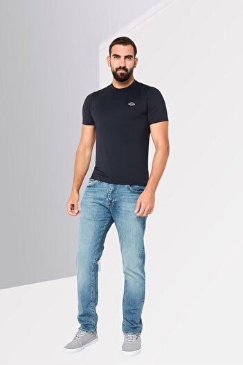 Replay Men Sportswear Fit Embroidered Logo Short Sleeves Outdoor T-Shirt, Black