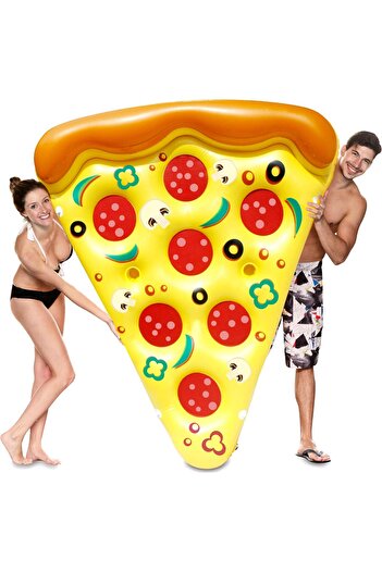 erorex Giant Inflatable Pizza Slice Pool Raft 1.8 X 1.5 M Inflatable Pool Raft Summer Pool Raft Swimming
